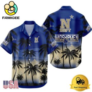 NCAA Navy Midshipmen Coconut Forest Tropical Style Hawaiian Shirt