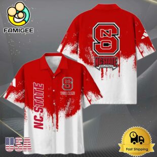 NCAA NC State Wolfpack Custom Paint Splatter Logo Hawaiian Shirt
