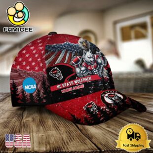 NCAA NC State Wolfpack Mascot Logo Custom Name Baseball Cap