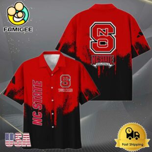 NCAA NC State Wolfpack Paint Splatter Custom Hawaiian Shirt