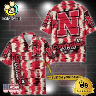 NCAA Nebraska Cornhuskers Custom Ikat Hawaiian Shirt