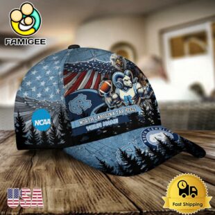 NCAA North Carolina Tar Heels Mascot Logo Custom Name Baseball Cap