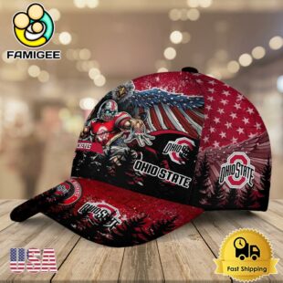NCAA Ohio State Buckeyes Mascot Logo Custom Name Baseball Cap