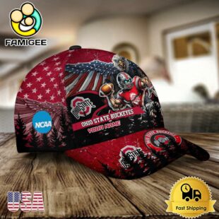 NCAA Ohio State Buckeyes Mascot Logo Custom Name Baseball Cap