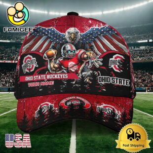 NCAA Ohio State Buckeyes Mascot Logo Custom Name Baseball Cap