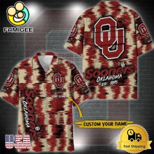 NCAA Oklahoma Sooners Custom Ikat Hawaiian Shirt