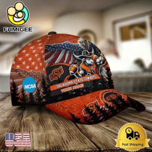 NCAA Oklahoma State Cowboys Mascot Logo Custom Name Baseball Cap