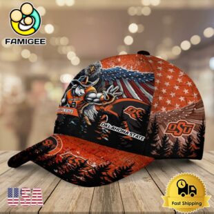 NCAA Oklahoma State Cowboys Mascot Logo Custom Name Baseball Cap
