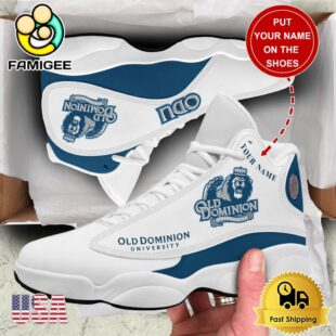 NCAA Old Dominion Monarchs New Team Logo Custom Air Jordan 13 Shoes