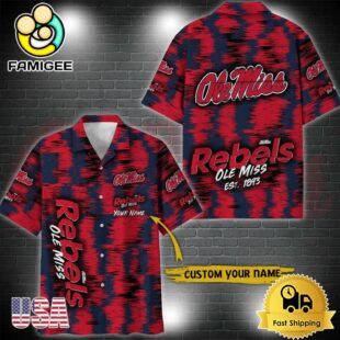 NCAA Ole Miss Rebels Custom Ikat Hawaiian Shirt