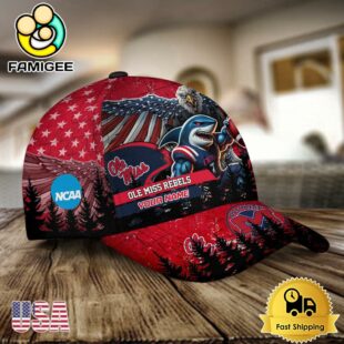 NCAA Ole Miss Rebels Mascot Logo Custom Name Baseball Cap