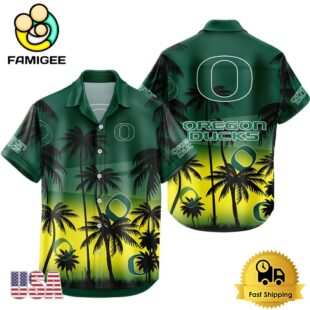 NCAA Oregon Ducks Coconut Forest Tropical Style Hawaiian Shirt