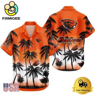 NCAA Oregon State Beavers Coconut Forest Tropical Style Hawaiian Shirt
