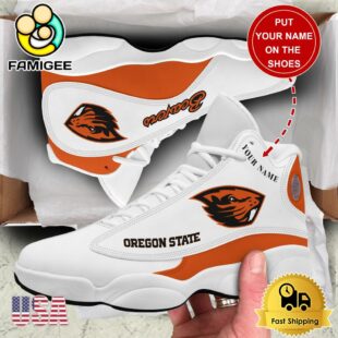 NCAA Oregon State Beavers New Team Logo Custom Air Jordan 13 Shoes