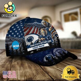 NCAA Penn State Nittany Lions Mascot Logo Custom Name Baseball Cap