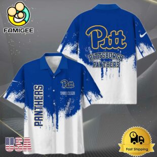 NCAA Pittsburgh Panthers Custom Paint Splatter Logo Hawaiian Shirt