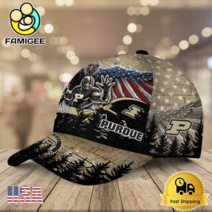 NCAA Purdue Boilermakers Mascot Logo Custom Name Baseball Cap