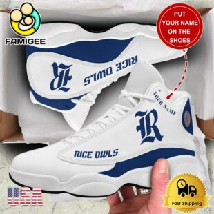 NCAA rice owls New Team Logo Custom Air Jordan 13 Shoes
