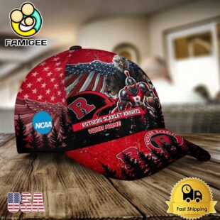 NCAA Rutgers Scarlet Knights Mascot Logo Custom Name Baseball Cap