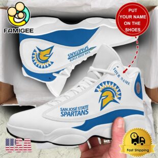 NCAA San Jose State Spartans New Team Logo Custom Air Jordan 13 Shoes