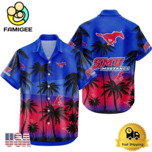 NCAA SMU Mustangs Coconut Forest Tropical Style Hawaiian Shirt