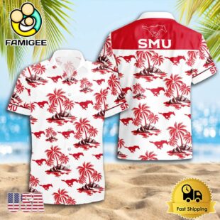 NCAA SMU Mustangs Logo Best Mens Hawaiian Shirts