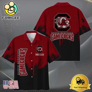 NCAA South Carolina Gamecocks Paint Splatter Custom Hawaiian Shirt