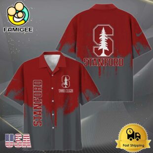 NCAA Stanford Cardinal Paint Splatter Custom Hawaiian Shirt