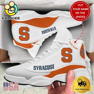 NCAA Syracuse Orange New Team Logo Custom Air Jordan 13 Shoes