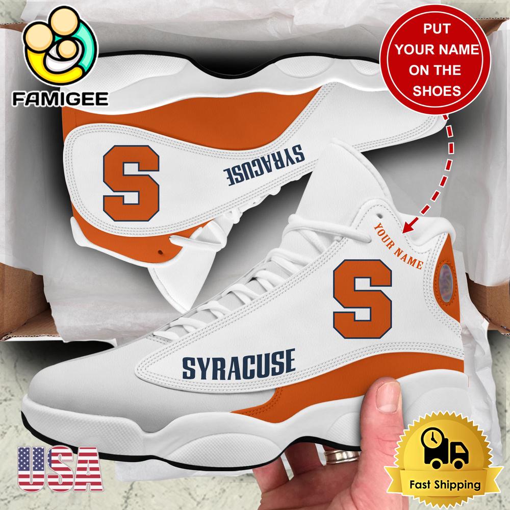 NCAA Syracuse Orange New Team Logo Custom Air Jordan 13 Shoes NCAA Syracuse Orange New Team Logo Custom Air Jordan 13 Shoes