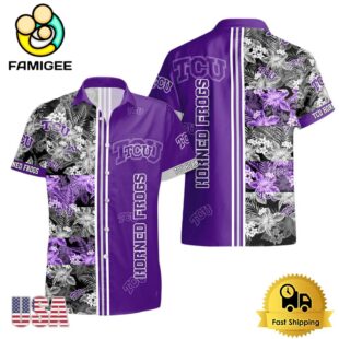 NCAA TCU Horned Frogs Tropical Floral Design Hawaiian Shirt