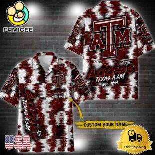 NCAA Texas A&M Aggies Custom Ikat Hawaiian Shirt
