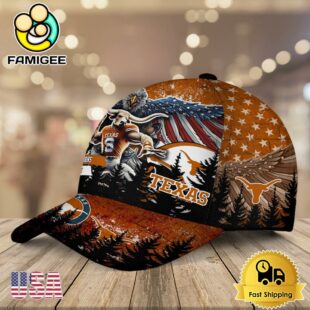 NCAA Texas Longhorns Mascot Logo Custom Name Baseball Cap