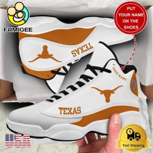 NCAA Texas Longhorns New Team Logo Custom Air Jordan 13 Shoes