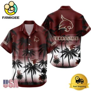 NCAA Texas State Bobcats Coconut Forest Tropical Style Hawaiian Shirt