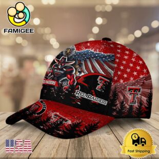 NCAA Texas Tech Red Raiders Mascot Logo Custom Name Baseball Cap
