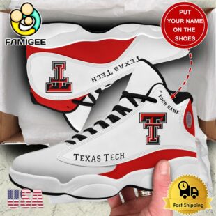 NCAA Texas Tech Red Raiders New Team Logo Custom Air Jordan 13 Shoes
