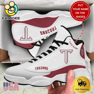 NCAA Troy Trojans New Team Logo Custom Air Jordan 13 Shoes
