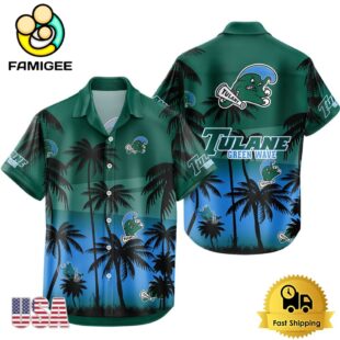 NCAA Tulane Green Wave Coconut Forest Tropical Style Hawaiian Shirt