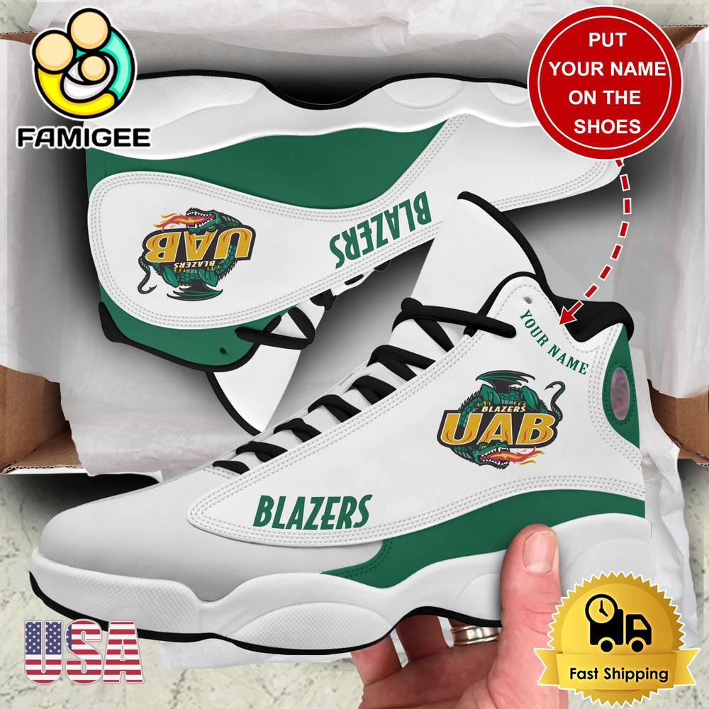 NCAA UAB Blazers New Team Logo Custom Air Jordan 13 Shoes NCAA UAB Blazers New Team Logo Custom Air Jordan 13 Shoes
