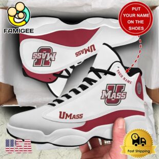 NCAA UMass Minutemen New Team Logo Custom Air Jordan 13 Shoes