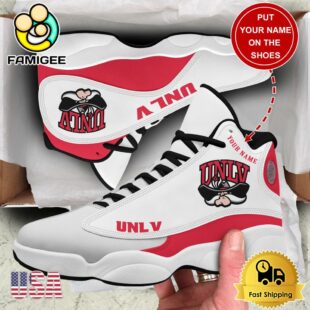 NCAA UNLV Rebels New Team Logo Custom Air Jordan 13 Shoes