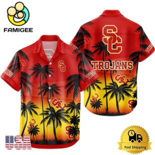 NCAA USC Trojans Coconut Forest Tropical Style Hawaiian Shirt