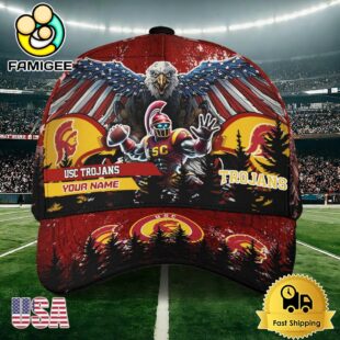 NCAA USC Trojans Mascot Logo Custom Name Baseball Cap
