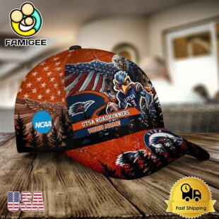 NCAA UTSA Roadrunners Mascot Logo Custom Name Baseball Cap
