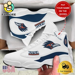 NCAA UTSA Roadrunners New Team Logo Custom Air Jordan 13 Shoes