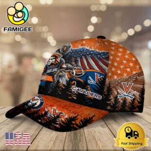NCAA Virginia Cavaliers Mascot Logo Custom Name Baseball Cap