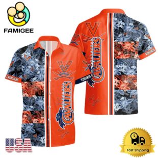 NCAA Virginia Cavaliers Tropical Floral Design Hawaiian Shirt