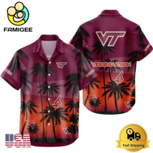 NCAA Virginia Tech Hokies Coconut Forest Tropical Style Hawaiian Shirt