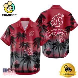 NCAA Washington State Cougars Coconut Forest Tropical Style Hawaiian Shirt